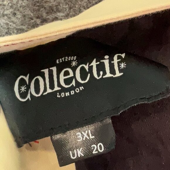 Collectif Frances Bubble Gum Stripe Swing Dress - Picture 7 of 7